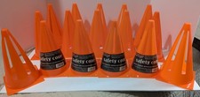 16 Macgregor Deporte Fútbol Fútbol Entrenamiento Cono Tráfico Seguridad Conos 9" Naranja