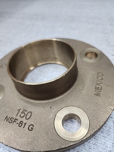 Nibco 3" Class 150 4 Bolt Bronze Companion Flange B584-C87600 - Picture 7 of 16