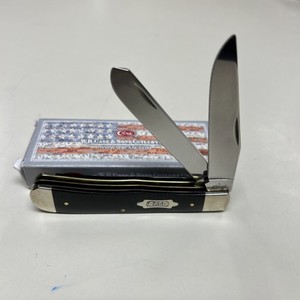 CASE XX #23137 LARGE DOUBLE BLACK TRAPPER WITH CLIP SS Dated 02/07/18