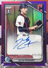 2024 Bowman Draft Jacob Cozart Purple Autograph Card # CPA-JCO SP 072/250