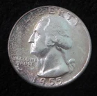 1955 Washinton Quarter * Nicely Toned * Better Grade * 90% Silver * 4650