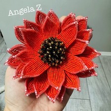 French Beaded Dahlia Flower