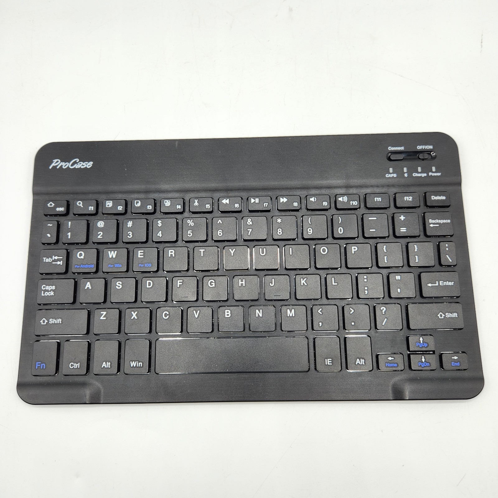Procase Bluetooth Keyboard - No Charging Cable