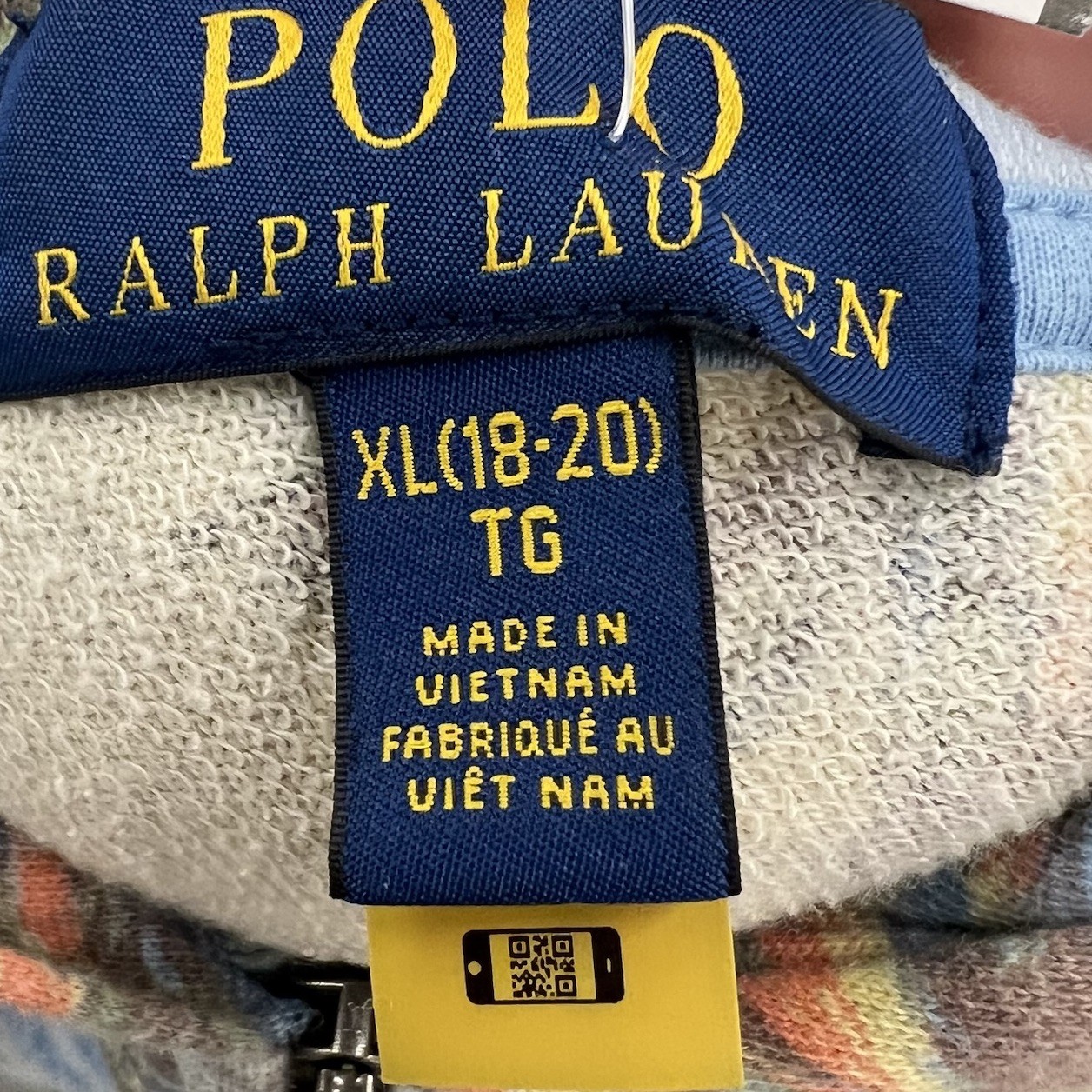 Polo Ralph Lauren Boys Hoodie Full Zip Cotton Palm Tree Tropical Sailboat XL thumbnail 2