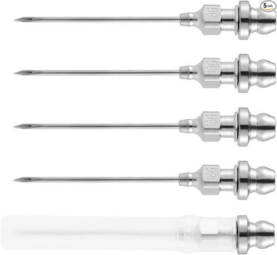5pcs Grease Gun Needle Tips, Detachable Small Bearing Needl Number of Items: 5