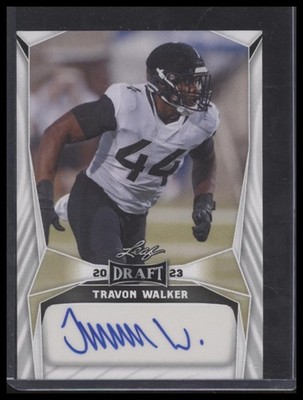 2023 Leaf Draft #BA-TW3 Travon Walker Autographs Green