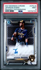 2021 BOWMAN CHROME PROSPECT AUTOS #CPAJQ JEFERSON QUERO PSA 9 AUTO