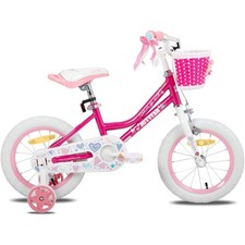 Kinderfahrrad für Mädchen 3-9 Jahre, 14/16/18 Zoll, mit Stützrädern, Blau
