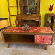 Porta tv vintage mobile etnico legno teak tavolino stile wabi sabi
