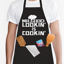 Funny Kitchen Apron Baking Cooking BBQ Chef 2 Pocket Wife Mom Grandma Gift