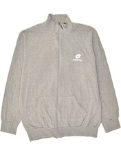 LOTTO Womens Tracksuit Top Jacket XL Grey Cotton ZR05