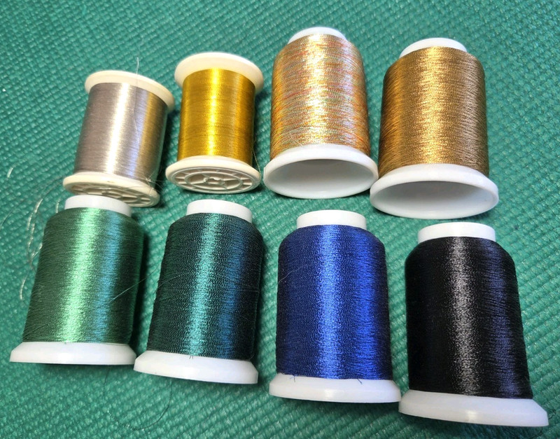 Lot Of 8 Total, 6 40WT 1090*yd Superior & 2 MADEIRA Metallic Thread Misc Colors
