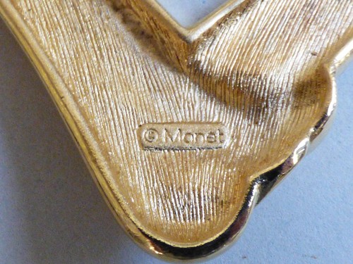 COLLAR BABERO DE COLECCIÓN RETRO ESMALTE CREMA TONO DORADO ESLABÓN METÁLICO - Imagen 5 de 6
