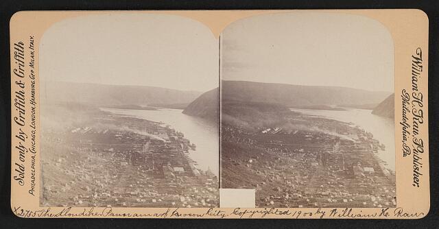The Klondike Panorama of Dawson City c1900 Old Photo