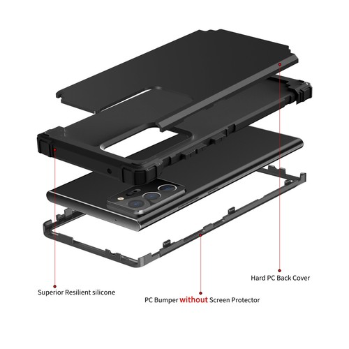 Screen Protector+Armor Hybrid Phone Case Cover Fr Samsung Note 20 Ultra/Note 20 - Picture 3 of 11
