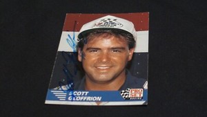 Racing Pro Set Card #44 signed by Scott Geoffrion