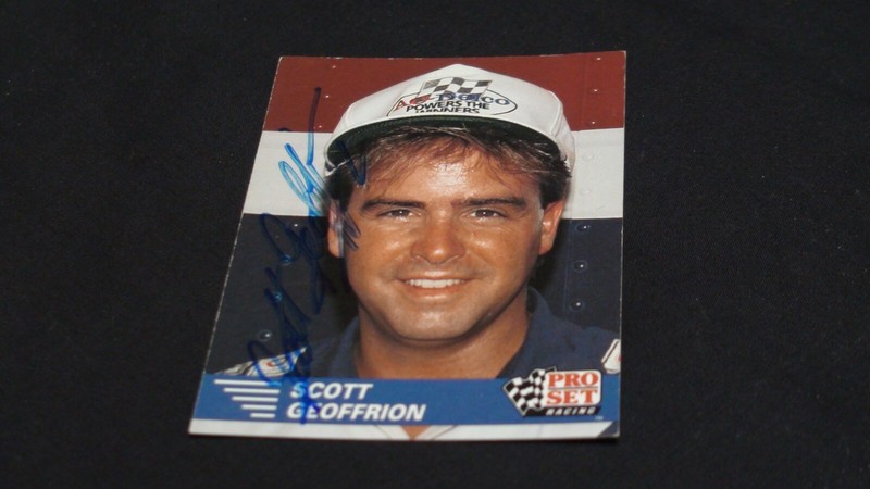 Racing Pro Set Card #44 signed by Scott Geoffrion