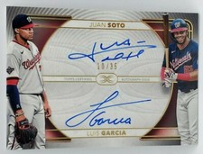 2021 Topps Definitive Baseball - Dual Auto #d 10/35 - JUAN SOTO - LUIS GARCIA