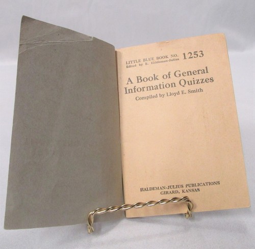 "General Information Quizzes 400 Questions & Answers" Little Blue Book No. 1253 - Picture 3 of 3