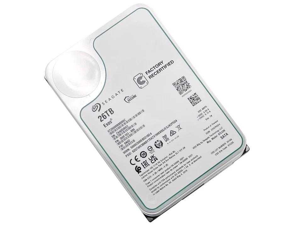 Seagate Exos ST26000NM000C 26TB CMR 7200RPM SATA6Gb/s 3.5" Enterprise Hard Drive - Image 3 of 4