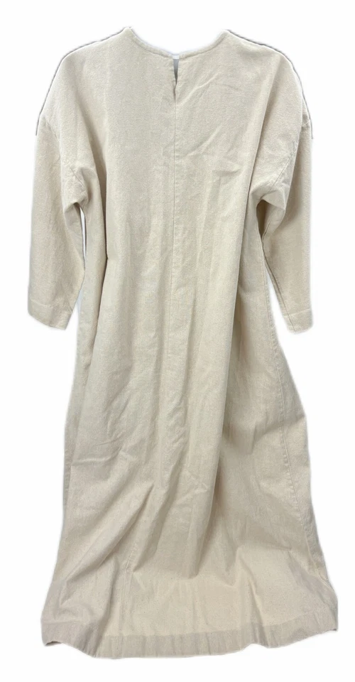 Maxi Vestido Túnica Algodón Sin Blanquear Renacimiento Campesino Halloween Disfraz Foto 4 de 4