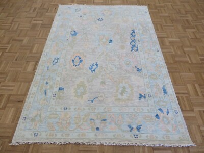 6 x 9'4 Hand Knotted Gray Modern Oushak Oriental Rug G15690