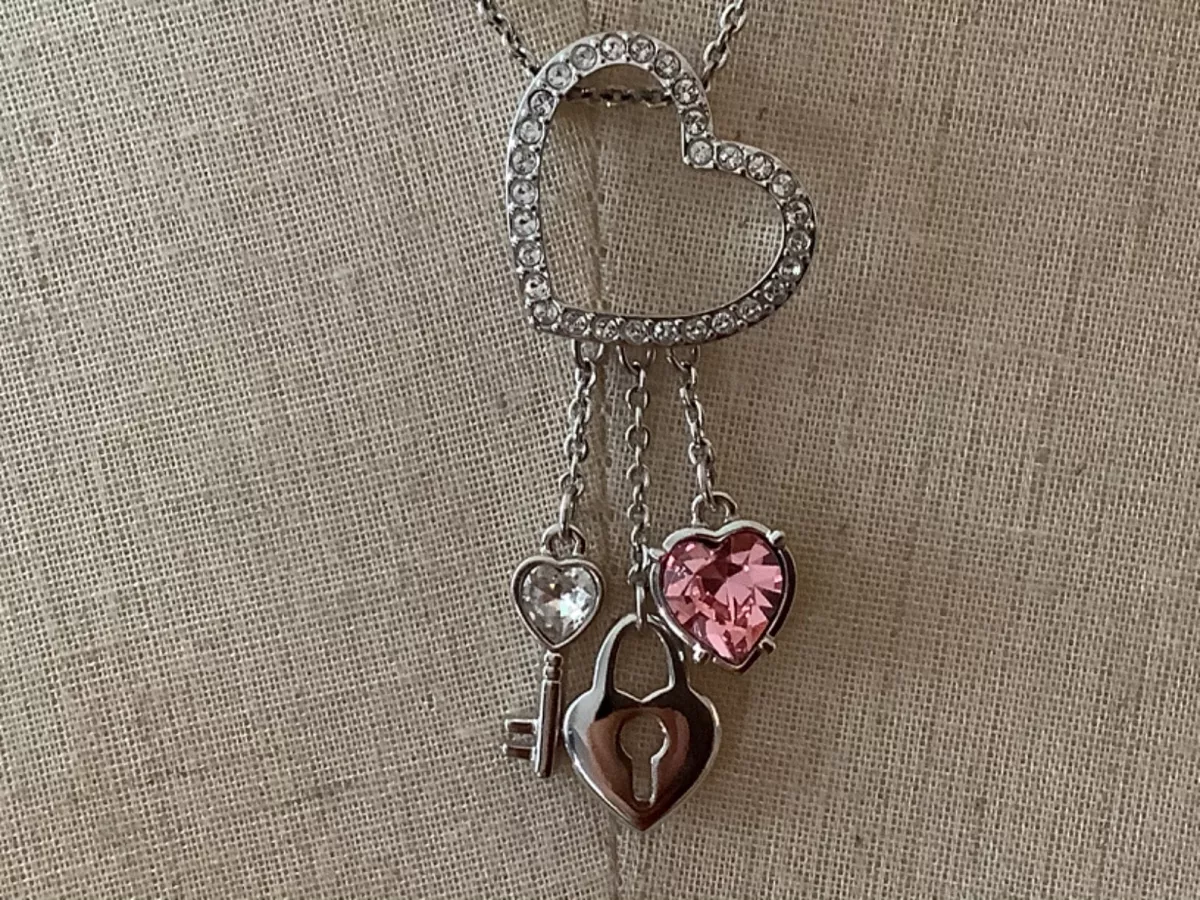 Swarovski crystal hotsell heart necklace ebay