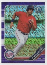 2019 Bowman Chrome Prospects Purple Shimmer Refractor Alex Kirilloff Minnesota