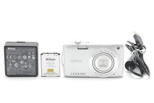  EXC 5 w/Charger Nikon COOLPIX S3300 Silver 16.0MP Digital Camera From JAPAN