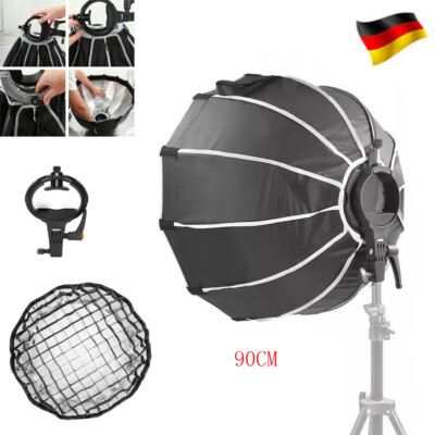 SL-90S 90CM Quick Install Flipped Studio Flash Softbox Bowens Mount mit Bracke