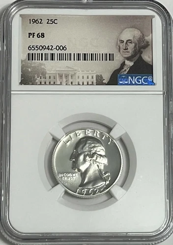 1962 Washington Quarter 25C NGC PF68