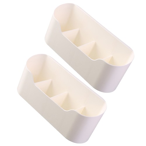 2 Pcs Wall Storage Box Bathroom Sundries Basket Kitchen Organizing