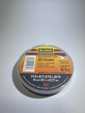 3M 3/4 Inch x 66 Ft. Scotch  Vinyl Electrical Tape 35, Violet- Single Roll