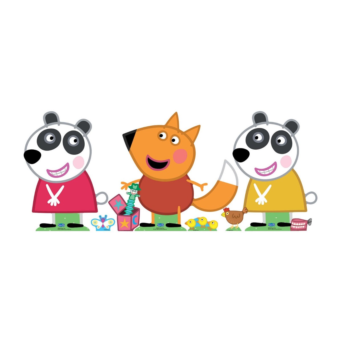 Freddy, Peggi and Pandora Cardboard Cutouts Peppa Pig Multi Pack