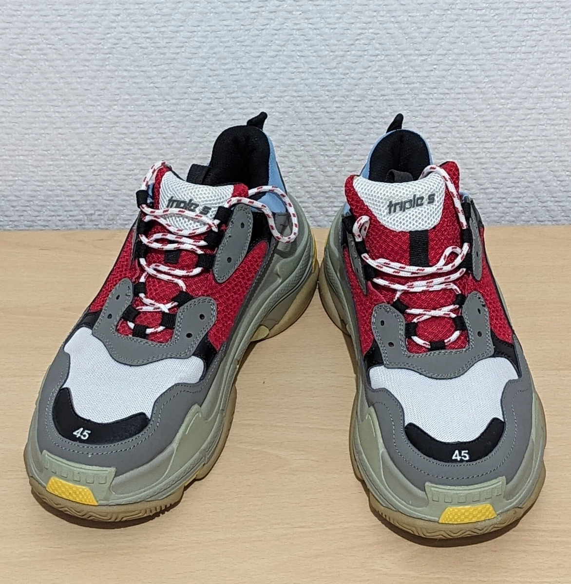 Paire de Balenciaga Triple S taille 45 Gris Rouge Bleu eBay