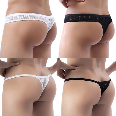 Herren Spitze G-String Sexy Sissy Tanga Bikinihose Slip Dessous Unterwäsche