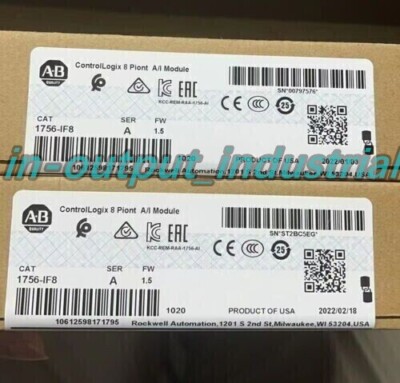 New Factory Sealed AB 1756-IF8 SERA Controllogix 8 Point A/I Analog Input Module