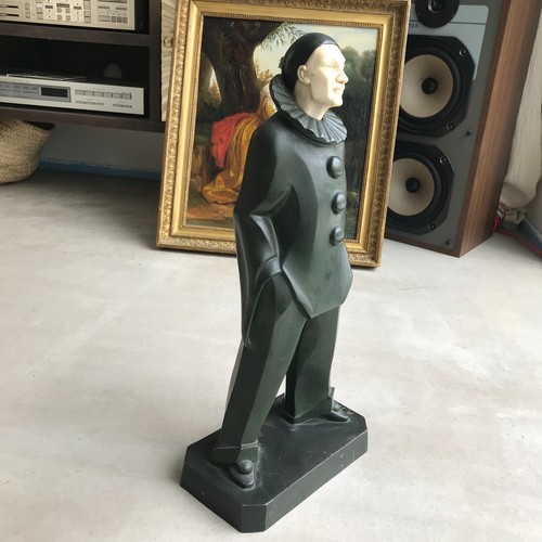 Art Déco Sculpture Signed Le Verrier Spelter Patina Antique Bronze Vintage - Picture 6 of 17