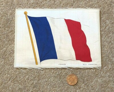 bdv cigarettes silk cigarette cards Antique Silk BDV Cigarettes Cigarette Card with France Flag
