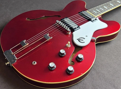 Epiphone RIVIERA Sparkling Burgundy w/hard case & soft case USED