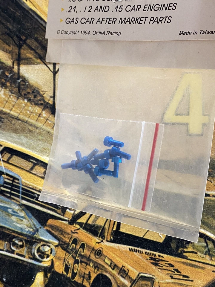 Ofna 10955 Screw Hex Head M3x8 Blue Aluminum NewInPack USA Shipped - Image 3 of 3