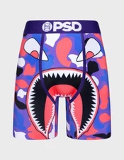 PSD Warface Purple Pink Blue Orange Black Camo Mesh Panels Long Boxers Men's NWT