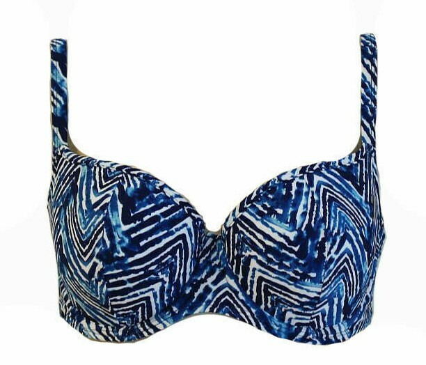 Panache Cleo SWIM Suki Bikini Underwire Bra EU/DE 60F UK 28E Indigo Padded  Cup