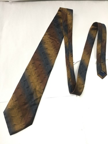 Authentic LUCIANO SOPRANI Abstract Liner Design On Muticolor 100Silk Necktie Tie - Picture 9 of 9