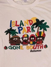 Vintage Island Park Gone South Parody South Park Shirt large T-shirt
