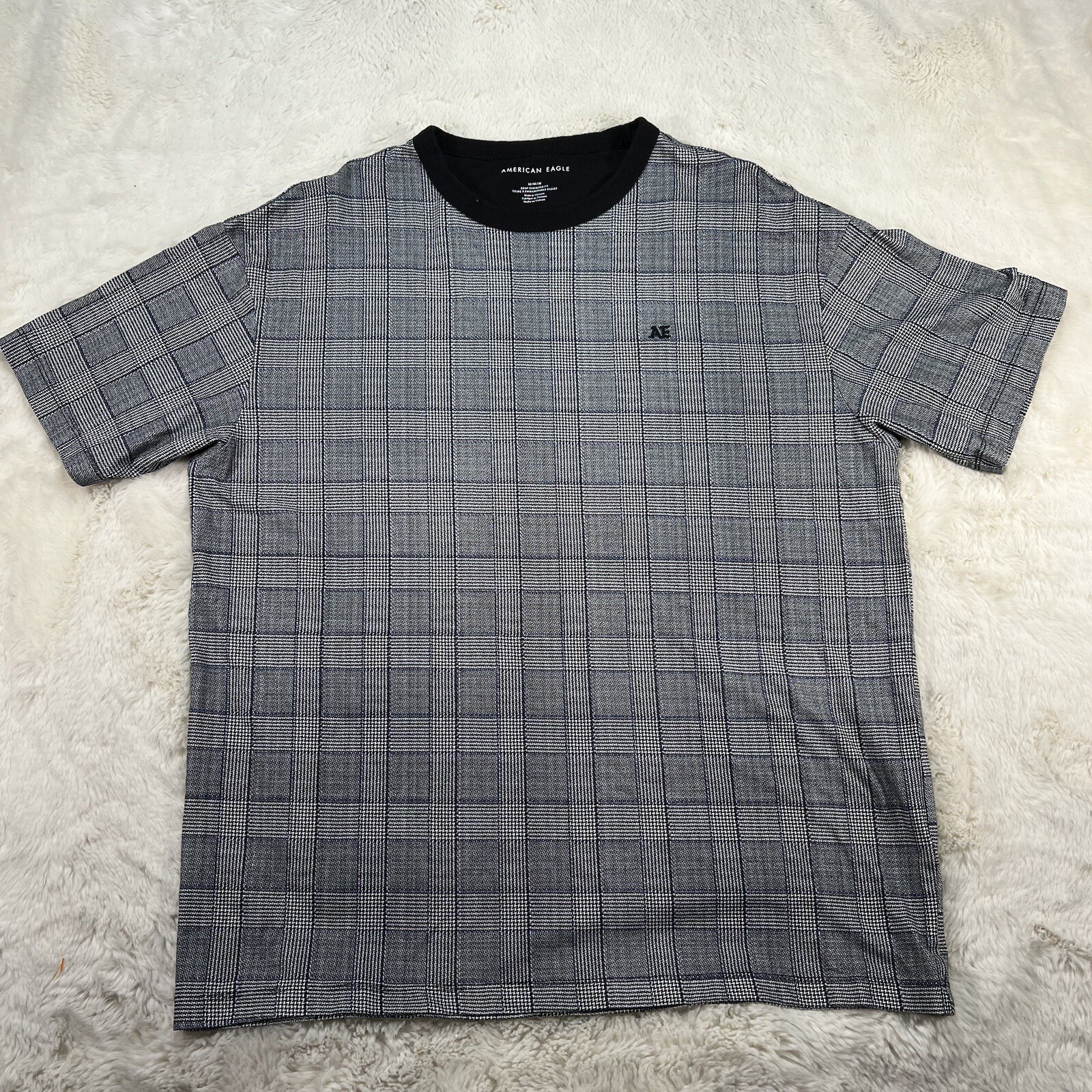 American Eagle Houndstooth Pattern  Short Sleeve … - image 2