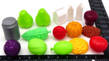 Lot of Assorted Play Food Macaroni Vegetables Beans Soda Milk Kids Kitchen