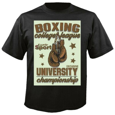 T-Shirt BOXING COLLEGE LEAGUE BOXEN BOXING ROCKY BOX CLUB BOXHANDSCHUHE STALLONE