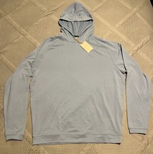 PETER MILLAR CROWN SPORTS COLOR BLUE STYLE MS23EK45 LONG SLEEVE HOODIE SIZE MED