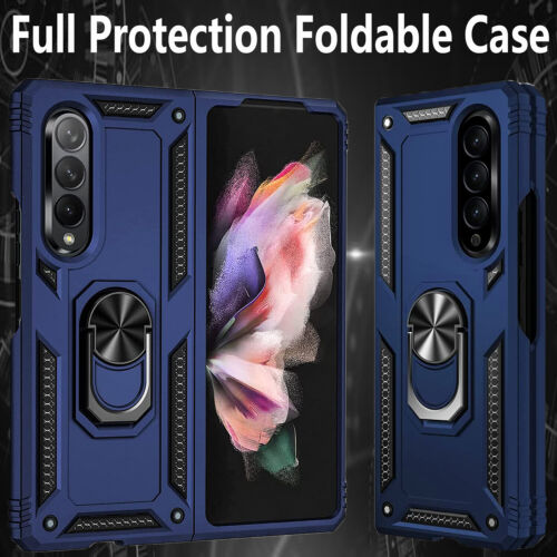 For Samsung Galaxy Z Fold 4 Case Phone Cover Shockproof Ring Holder Kickstand - Picture 19 of 48